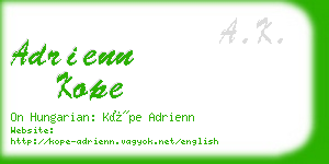 adrienn kope business card